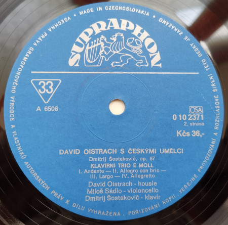 David Oistrach – албум In Prague - Img 3