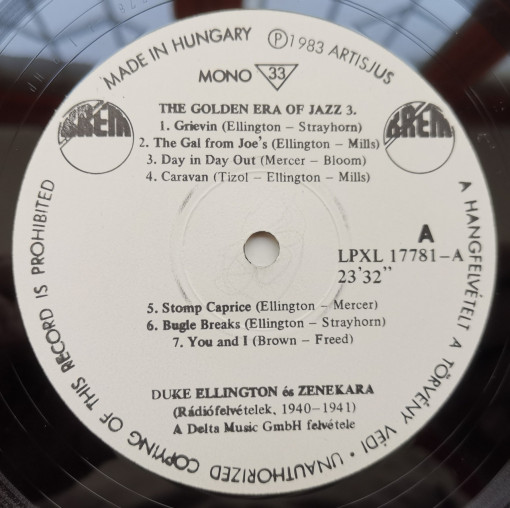 Duke Ellington – албум The Golden Era Of Jazz 3. - Live And Rare - Img 3