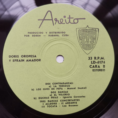 Efraín Amador ‎– албум Guitarra - Efrain Amador, Doris Oropesa - Img 3