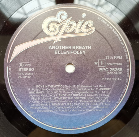 Ellen Foley ‎– албум Another Breath - Img 3
