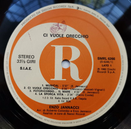 Enzo Jannacci ‎– албум Ci Vuole Orecchio - Img 3