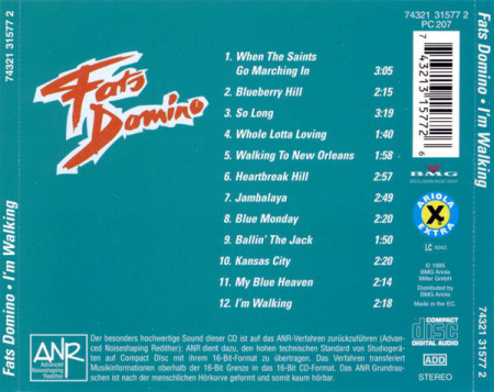 Fats Domino ‎– албум I&#039;m Walking (CD) - Img 2