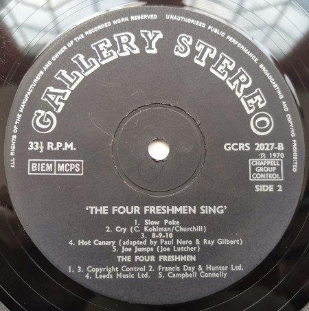 Four Freshmen With The University Four – албум Four Freshmen Sing - Img 3