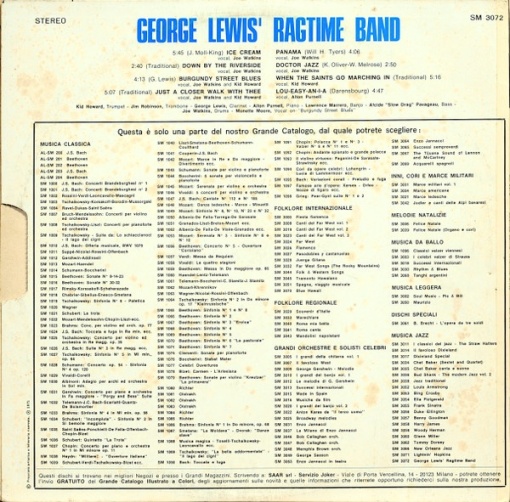 George Lewis Ragtime Band – албум George Lewis Ragtime Band - Img 2