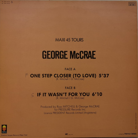George McCrae – сингъл One Step Closer (To Love) - Img 2