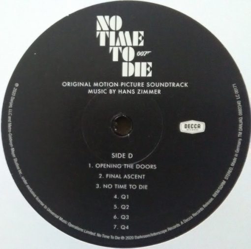 Hans Zimmer – албум No Time To Die (Original Motion Picture Soundtrack) - Img 5