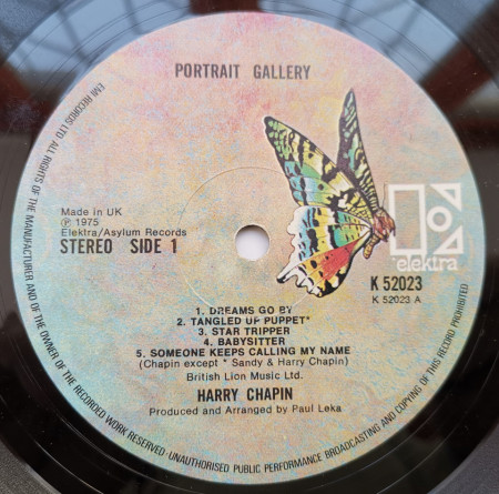 Harry Chapin – албум Portrait Gallery - Img 3