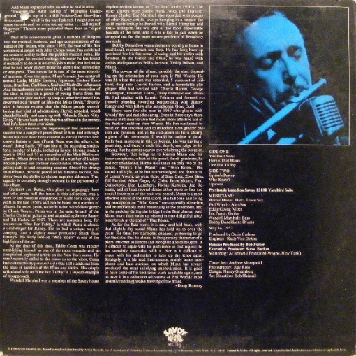 Herbie Mann – албум Be Bop Synthesis - Img 2