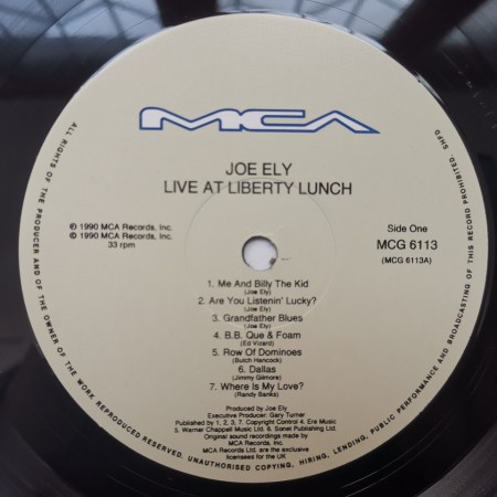 Joe Ely – албум Live At Liberty Lunch - Img 2