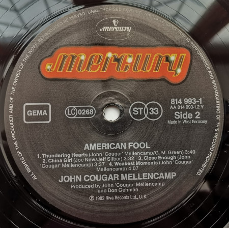 John Cougar Mellencamp – албум American Fool - Img 3