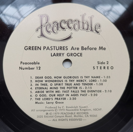Larry Groce – албум Green Pastures Are Before Me - Img 2