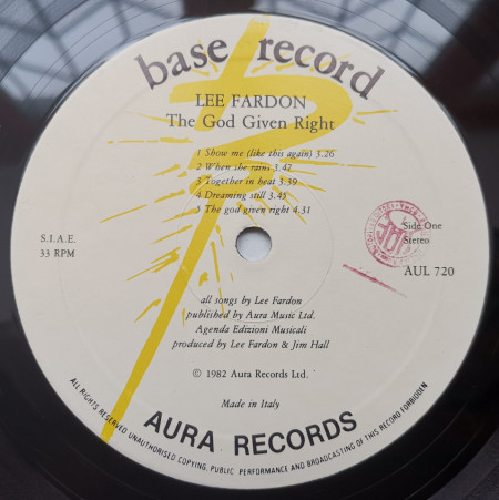 Lee Fardon – албум The God Given Right - Img 2