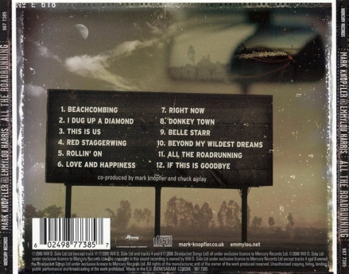 Mark Knopfler And Emmylou Harris – албум All The Roadrunning (CD) - Img 2