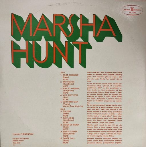 Marsha Hunt – албум Marsha Hunt - Img 2