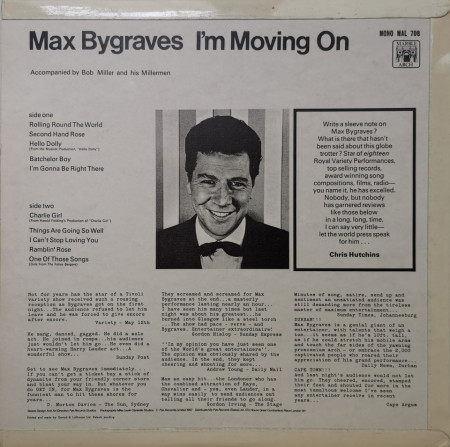 Max Bygraves – албум I&#039;m Moving On - Img 2