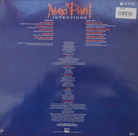 Maxi Priest – албум Intentions - Img 2