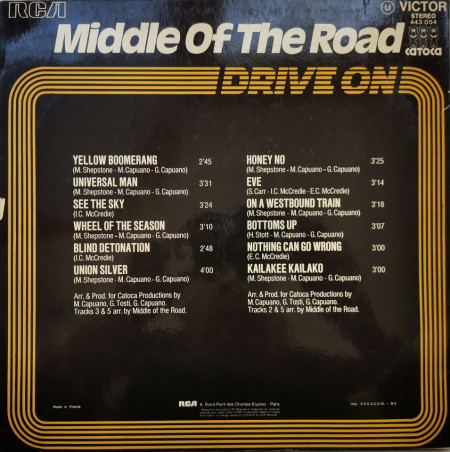 Middle Of The Road ‎– албум Drive On - Img 2