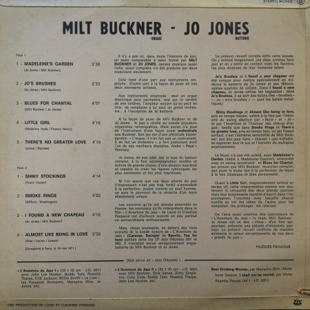 Milt Buckner – Jo Jones ‎– албум Deux Géants Du Jazz - Img 3