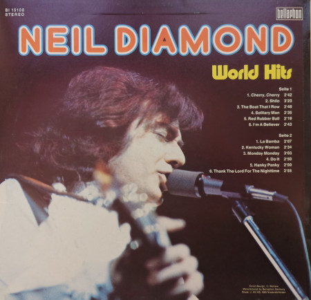Neil Diamond – албум World Hits - Img 2