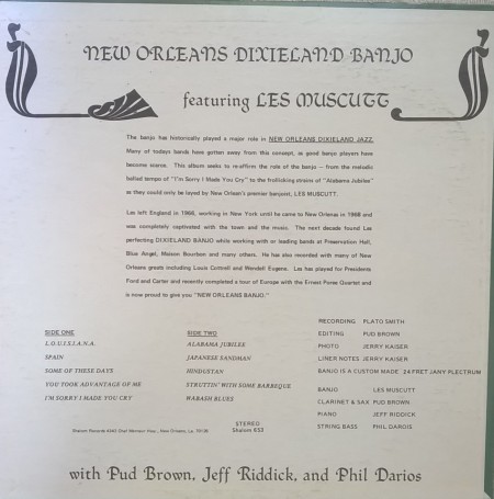 New Orleans Dixieland Banjo Featuring Les Muscutt ‎– албум New Orleans Dixieland Banjo Featuring Les Muscutt - Img 2