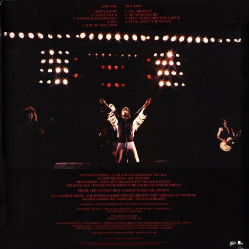 OZZY OSBOURNE - BLIZZARD OF OZZ (1 x LP) - Img 2