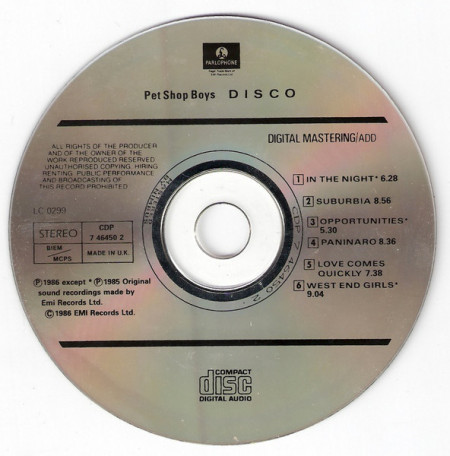 Pet Shop Boys ‎– албум Disco (CD) - Img 3