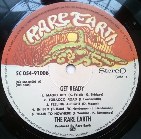 Rare Earth ‎– албум Get Ready - Img 2