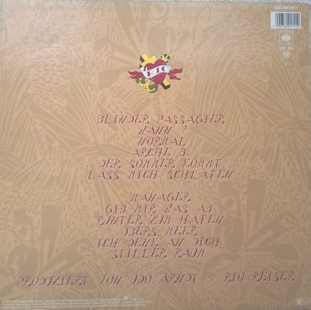 Rio Reiser – албум Blinder Passagier - Img 3