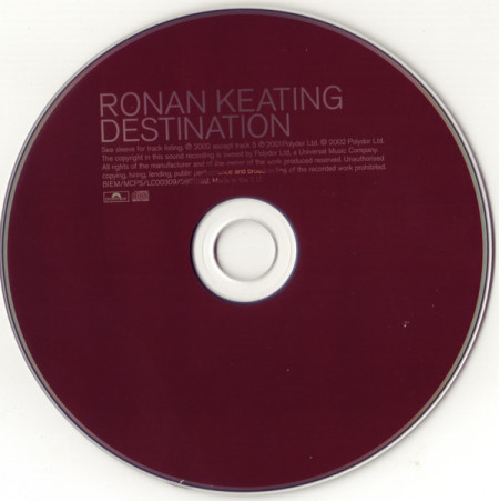 Ronan Keating – албум Destination (CD) - Img 3