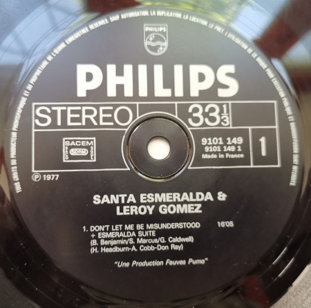 Santa Esmeralda Starring Leroy Gomez ‎– албум Don't Let Me Be Misunderstood - Img 3