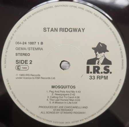 Stan Ridgway – албум Mosquitos - Img 2