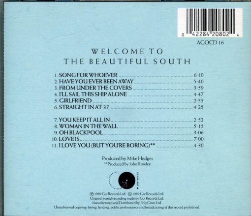 The Beautiful South – албум Welcome To The Beautiful South (CD) - Img 2