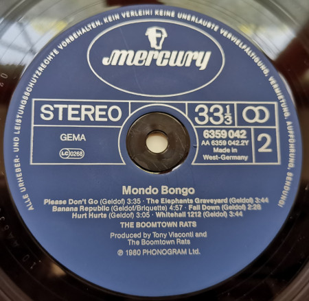 The Boomtown Rats – албум Mondo Bongo - Img 2