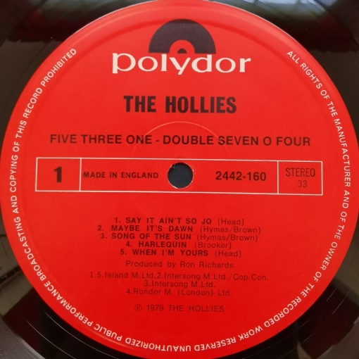 The Hollies – албум Five Three One - Double Seven O Four - Img 3