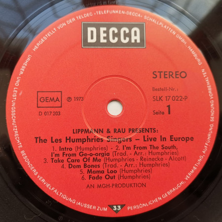 The Les Humphries Singers And Orchestra – албум Live In Europe - Img 3