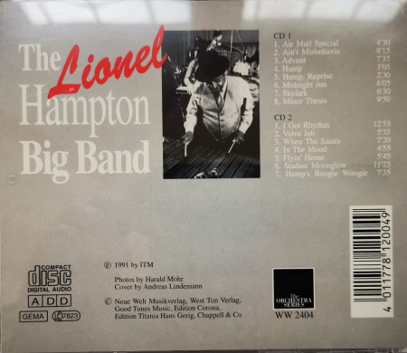 The Lionel Hampton Big Band ‎– албум Lionel (March, 29th, 1983 Kongress Hall, Dresden) (CD) - Img 2