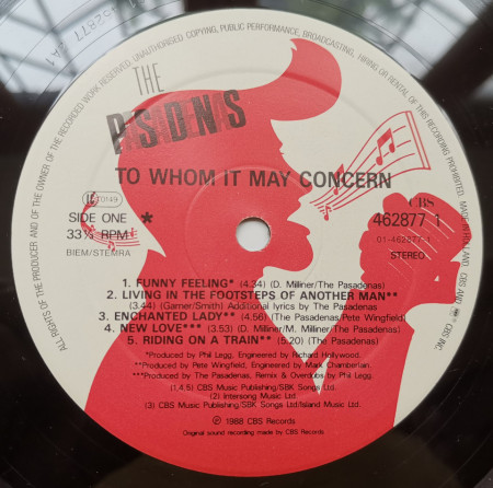 The Pasadenas – албум To Whom It May Concern - Img 2