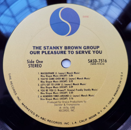 The Stanky Brown Group ‎– албум Our Pleasure To Serve You - Img 3