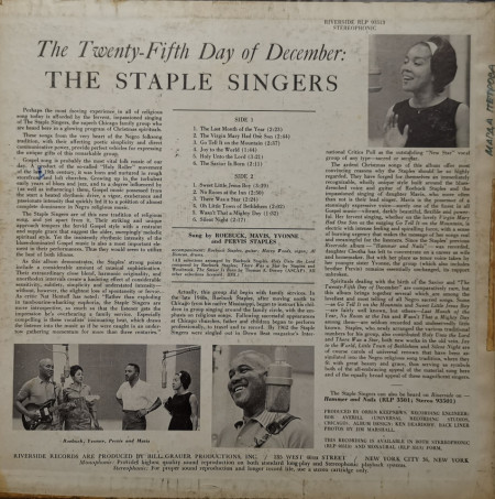 The Staple Singers – албум The Twenty-Fifth Day Of December - Img 2