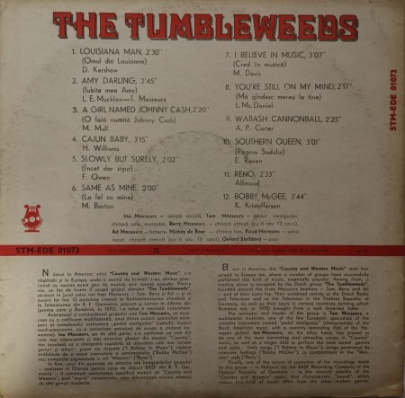 The Tumbleweeds ‎– албум Country And Western Music - Img 2