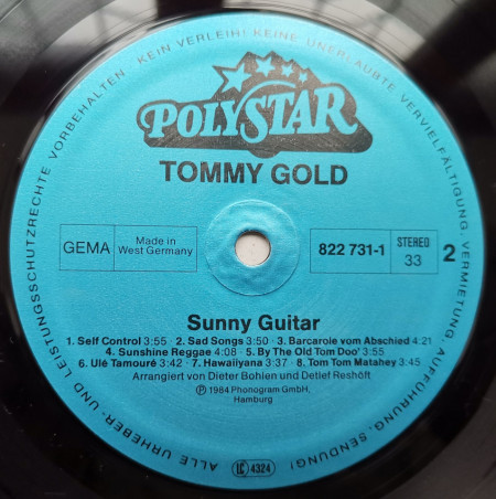 Tommy Gold ‎– албум Sunny Guitar - Img 3