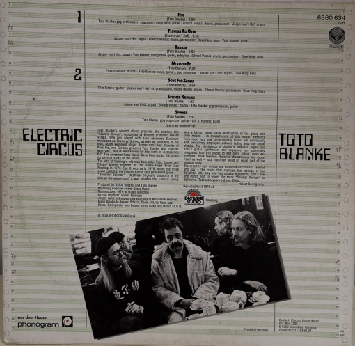 Toto Blanke – албум Electric Circus - Img 2