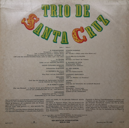 Trio de Santa Cruz – албум Trio de Santa Cruz - Img 2
