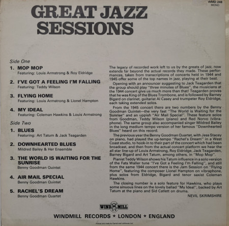 Various – албум Great Jazz Sessions - Img 2