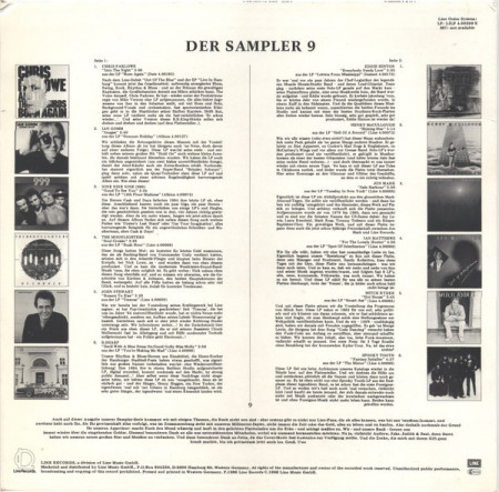 Various – албум Line - Der Sampler 9 - Img 2