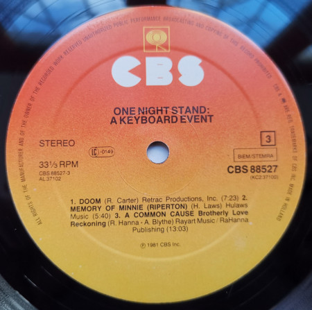 Various ‎– албум One Night Stand: A Keyboard Event - Img 3
