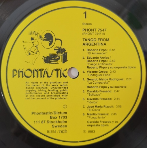 Various – албум Tango Från Argentina - Img 2