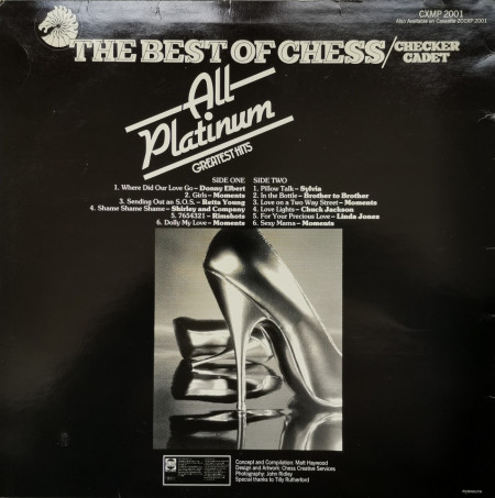 Various – албум The Best Of Chess Checker Cadet - All Platinum - Img 2