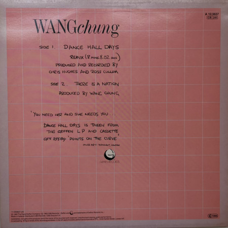 Wang Chung – сингъл Dance Hall Days (Remix) - Img 3