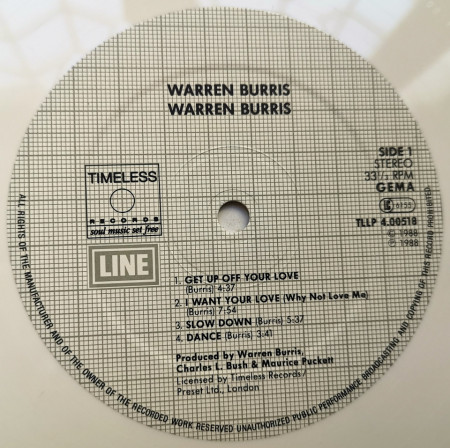 Warren Burris – албум Warren Burris - Img 3